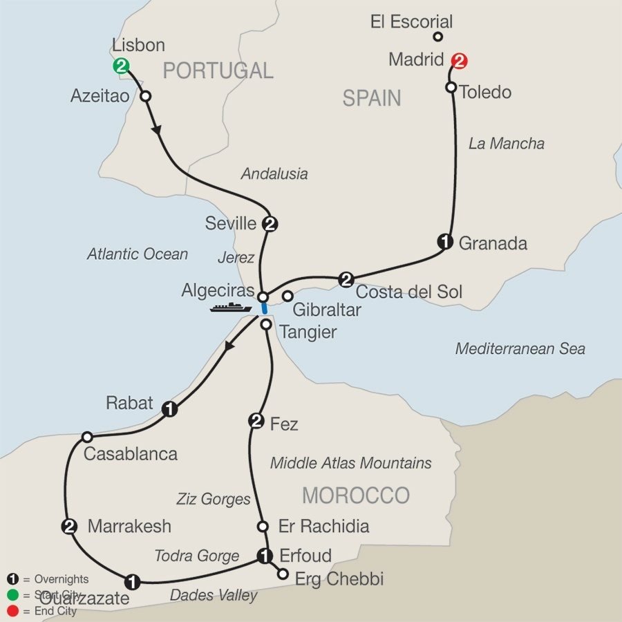 Spain Portugal Morocco Itinerary 14 Days
